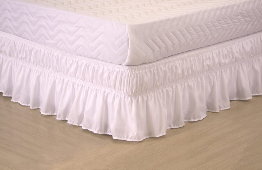 Saia para Cama Box Colchobox Ajustável Elasticada Branca