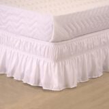 Saia para Cama Box Colchobox Ajustável Elasticada Branca