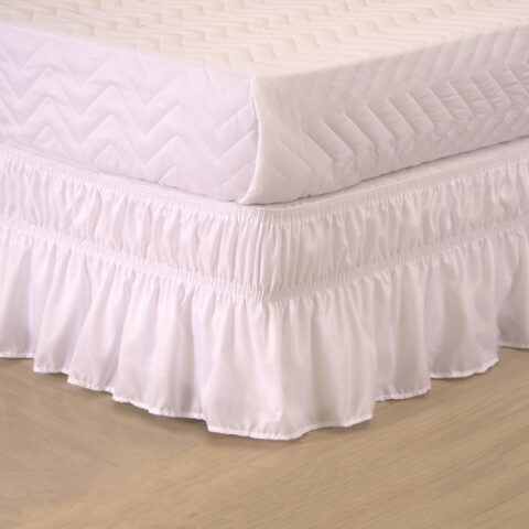 Saia para Cama Box Colchobox Ajustável Elasticada Branca