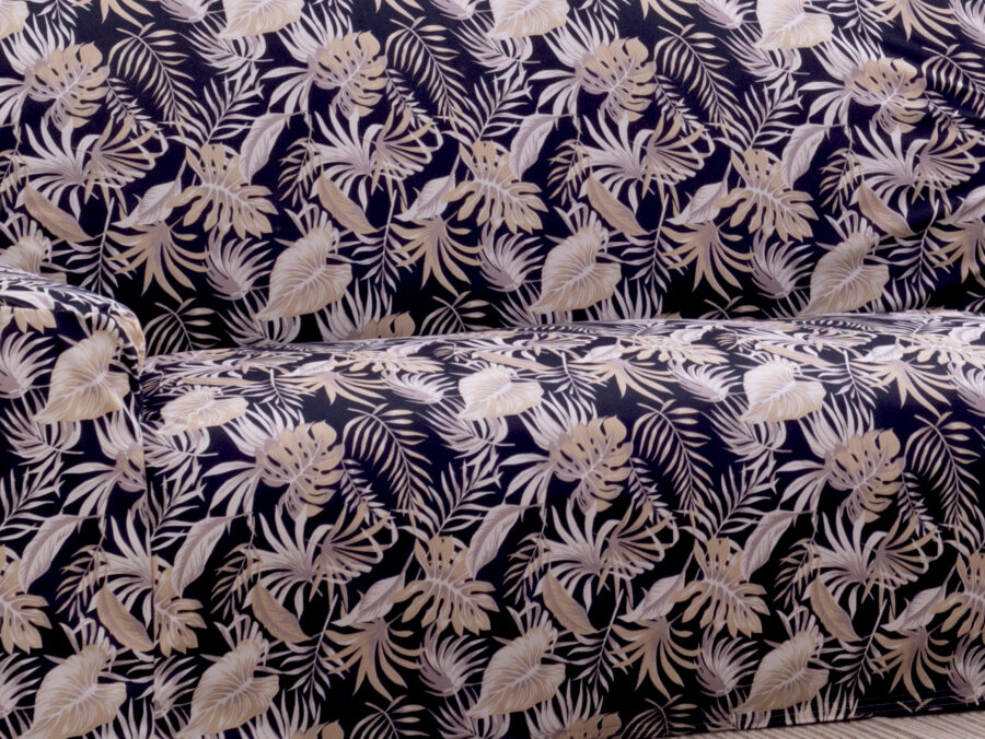 Kit Capas de Sofá 2 e 3 Lugares Adere Floral Preto