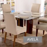 Kit 6 Capas para Cadeira Elástica Malha Avelã