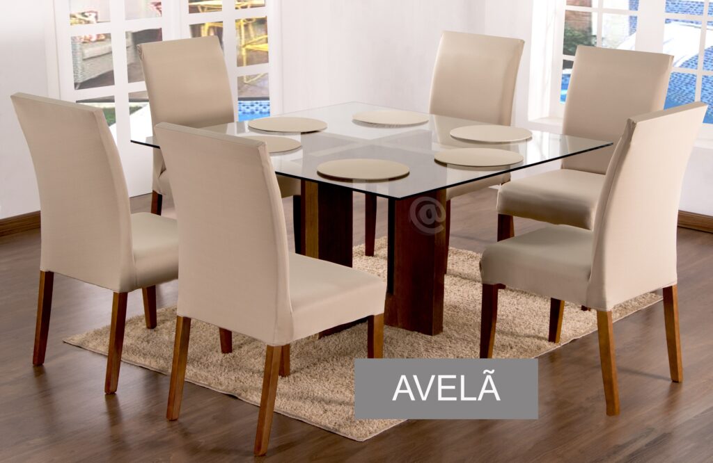 Kit 4 Capas para Cadeira Elástica Malha Preta