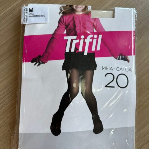 Meia Calça Juvenil Trifil Fio 20 Rosa Lisa