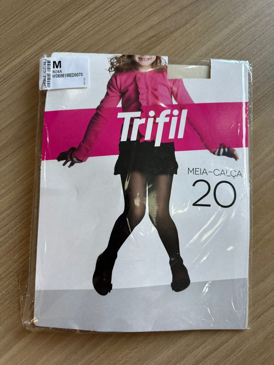 Meia Calça Juvenil Trifil Fio 20 Rosa Lisa