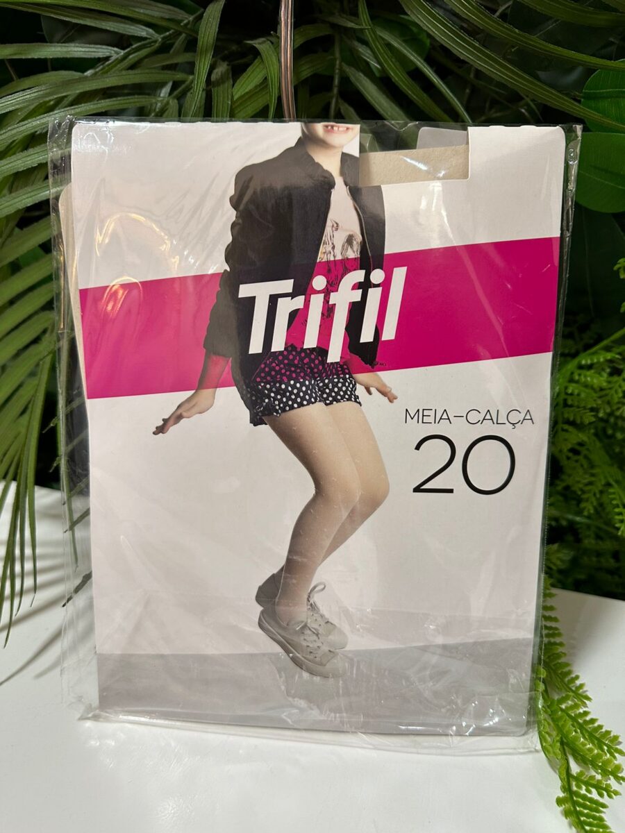 Meia Calça Juvenil Trifil Fio 20 Rosa Gravatinha