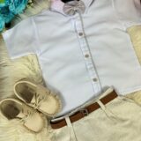 Conjunto Social Infantil Miss Cherry Heitor Shorts Xadrez