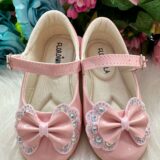 Sapatilha Bebê Flor di Mila Baby Rosa Laço com Strass
