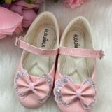 Sapatilha Bebê Flor di Mila Baby Rosa Laço com Strass