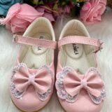 Sapatilha Bebê Flor di Mila Baby Rosa Laço com Strass