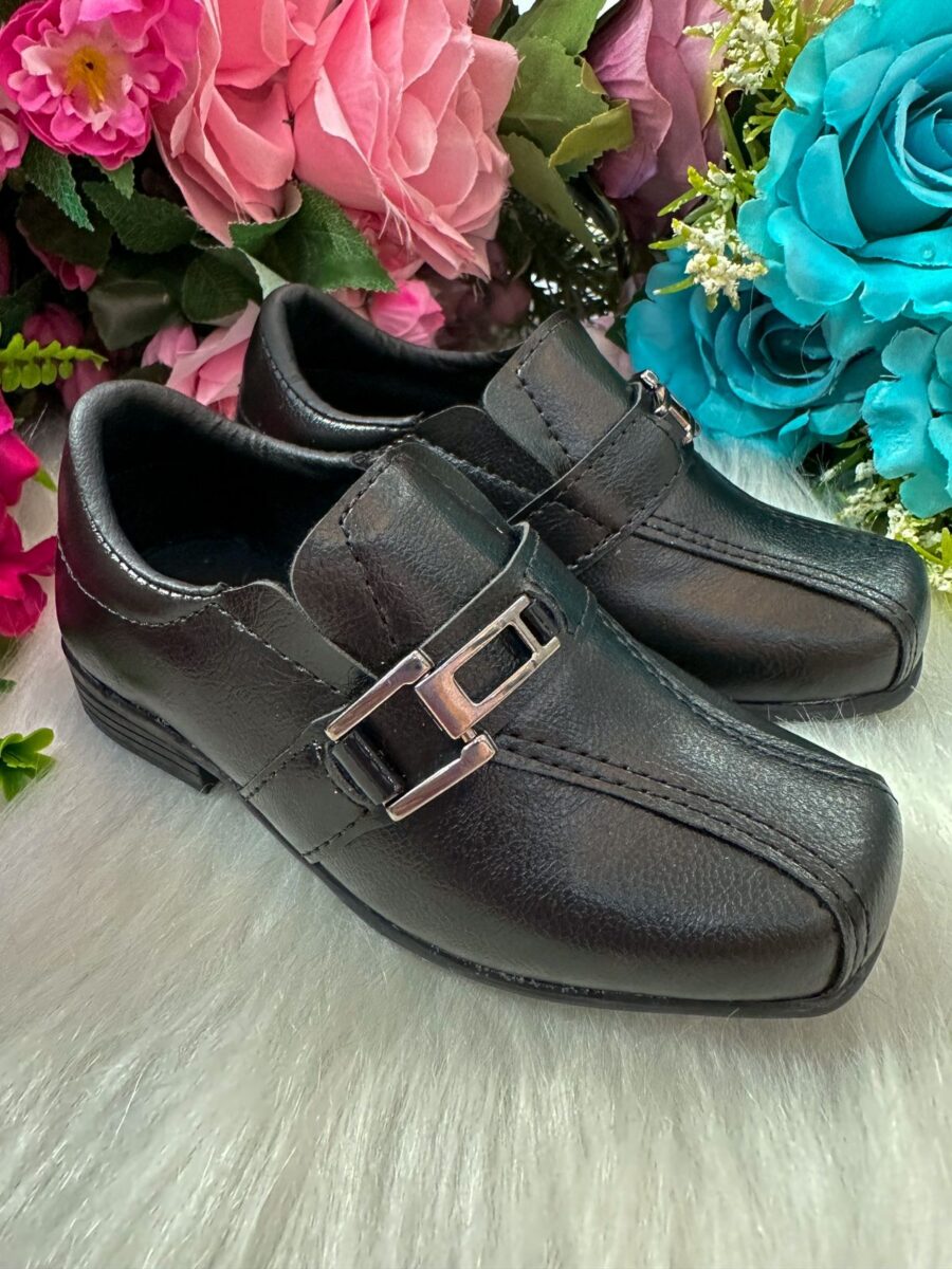 Sapato Social Infantil D Milan Preto Fosco