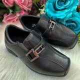 Sapato Social Infantil D Milan Preto Fosco
