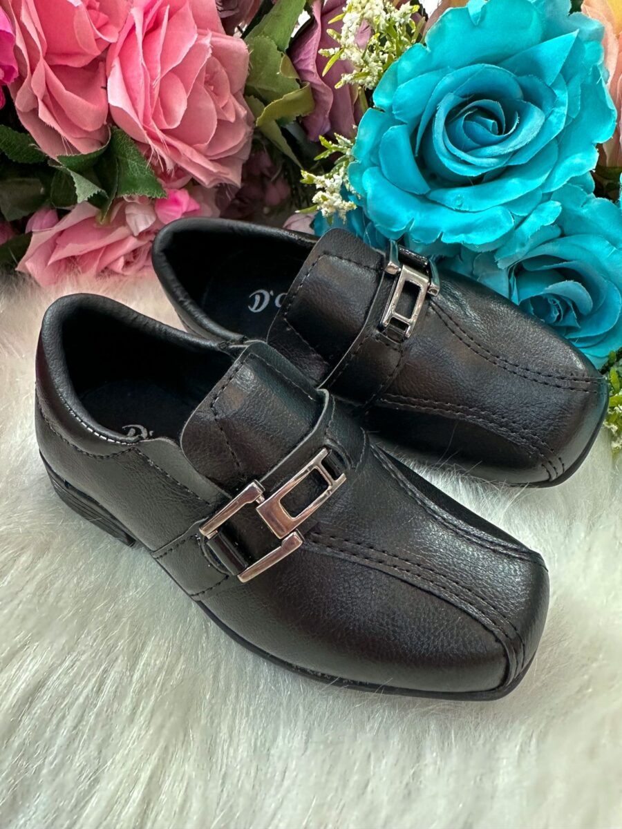 Sapato Social Infantil D Milan Preto Fosco