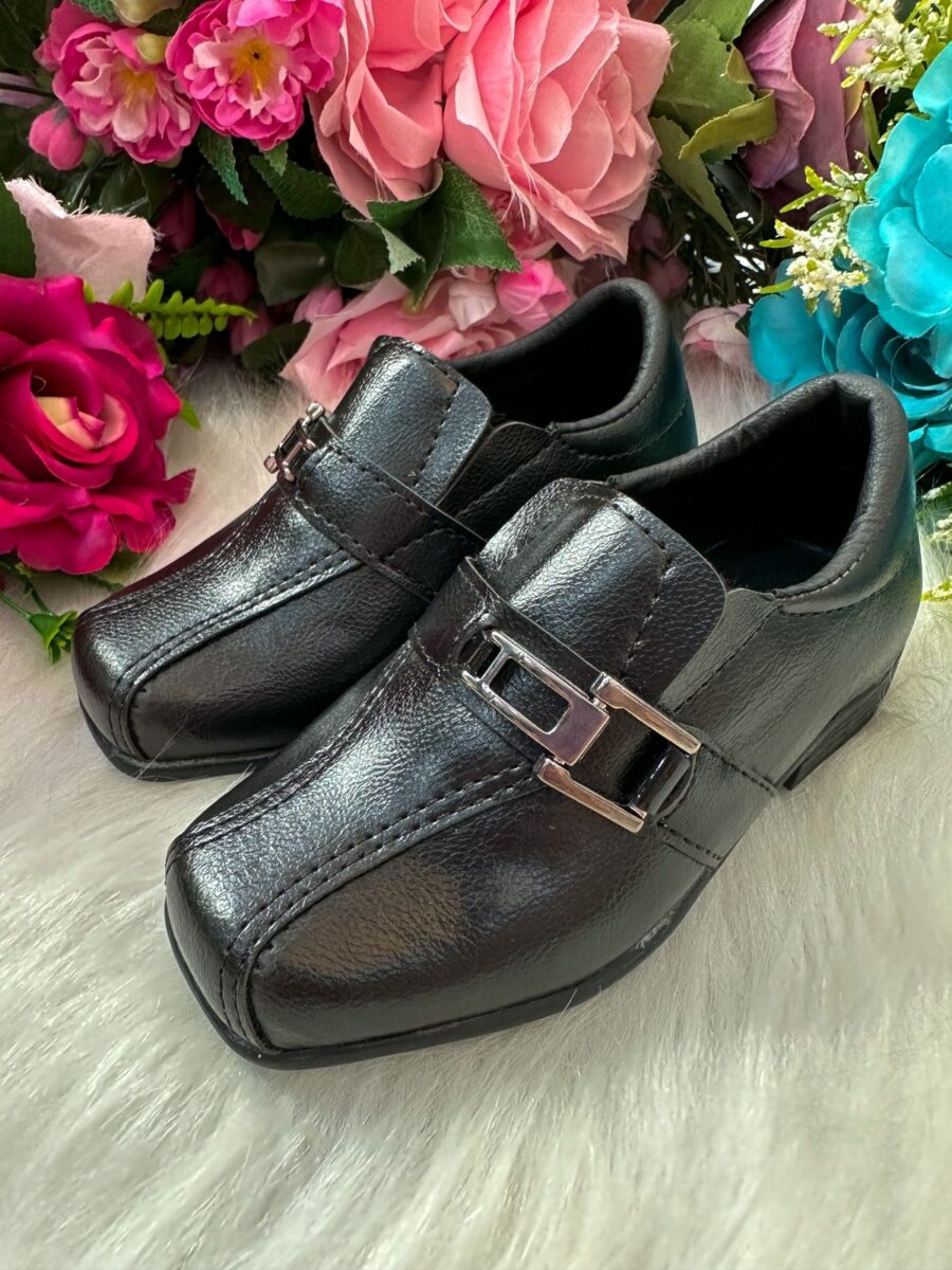 Sapato Social Infantil D Milan Preto Fosco