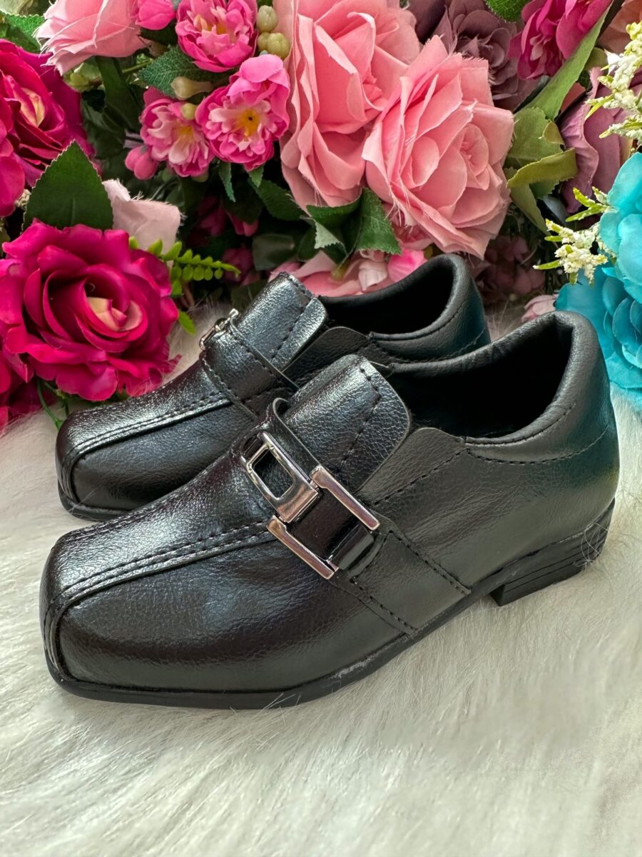 Sapato Social Infantil D Milan Preto Fosco