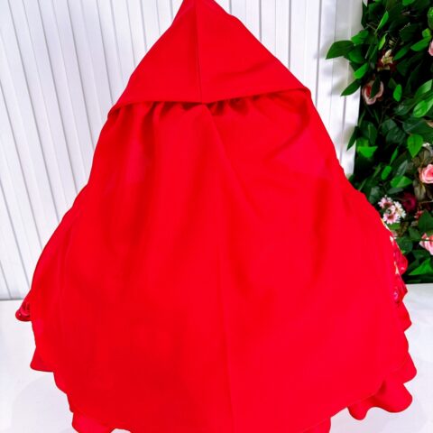 Vestido Infantil Chapeuzinho Vermelho Princesa Belli e Capa