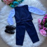 Conjunto Social Infantil Miss Cherry Leonardo Colete Marinho