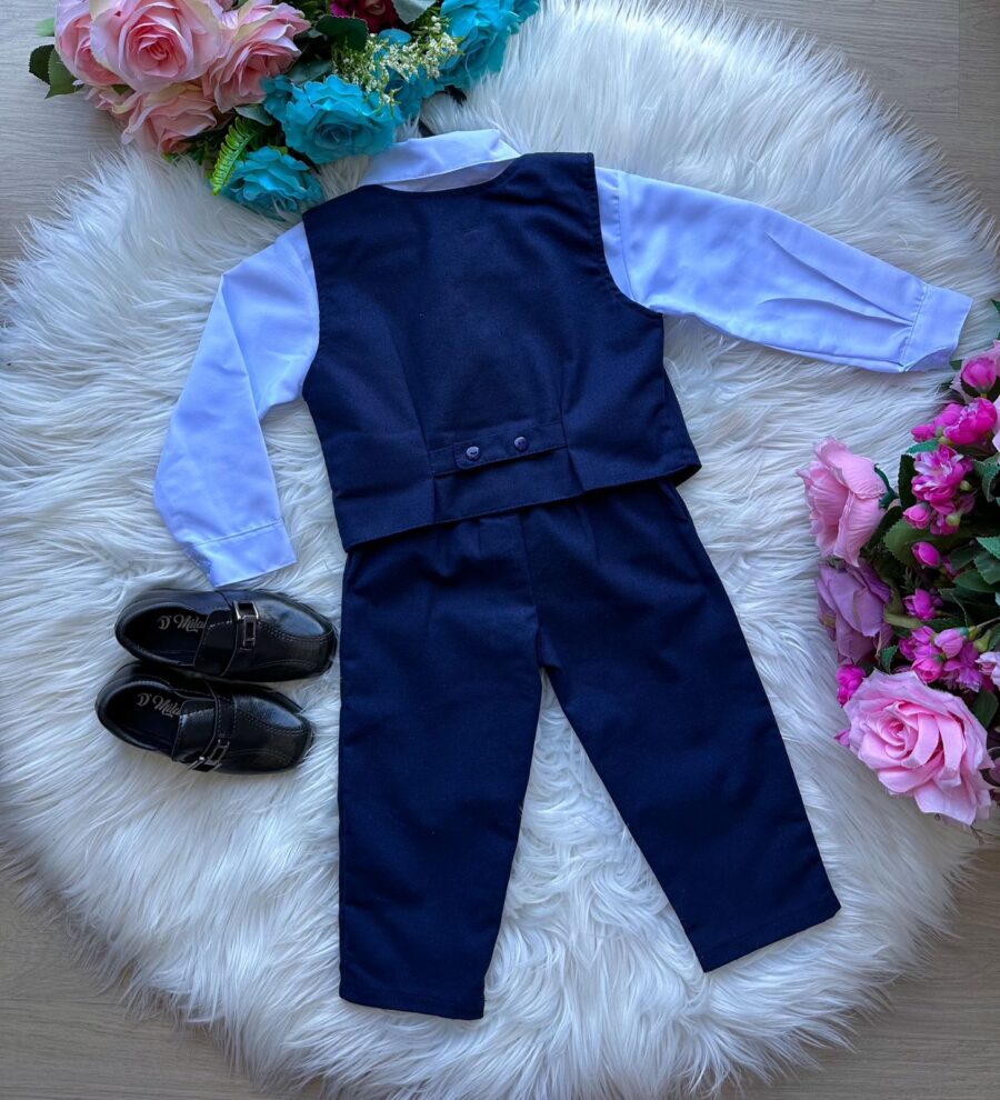 Conjunto Social Infantil Miss Cherry Leonardo Colete Marinho