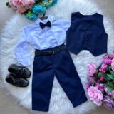 Conjunto Social Infantil Miss Cherry Leonardo Colete Marinho
