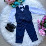 Conjunto Social Infantil Miss Cherry Leonardo Colete Marinho