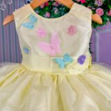 Vestido Infantil Anabel Princesa Belli Jardim Amarelo