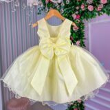 Vestido Infantil Anabel Princesa Belli Jardim Amarelo