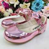 Sapato Infantil Rose Metalizado com Laço