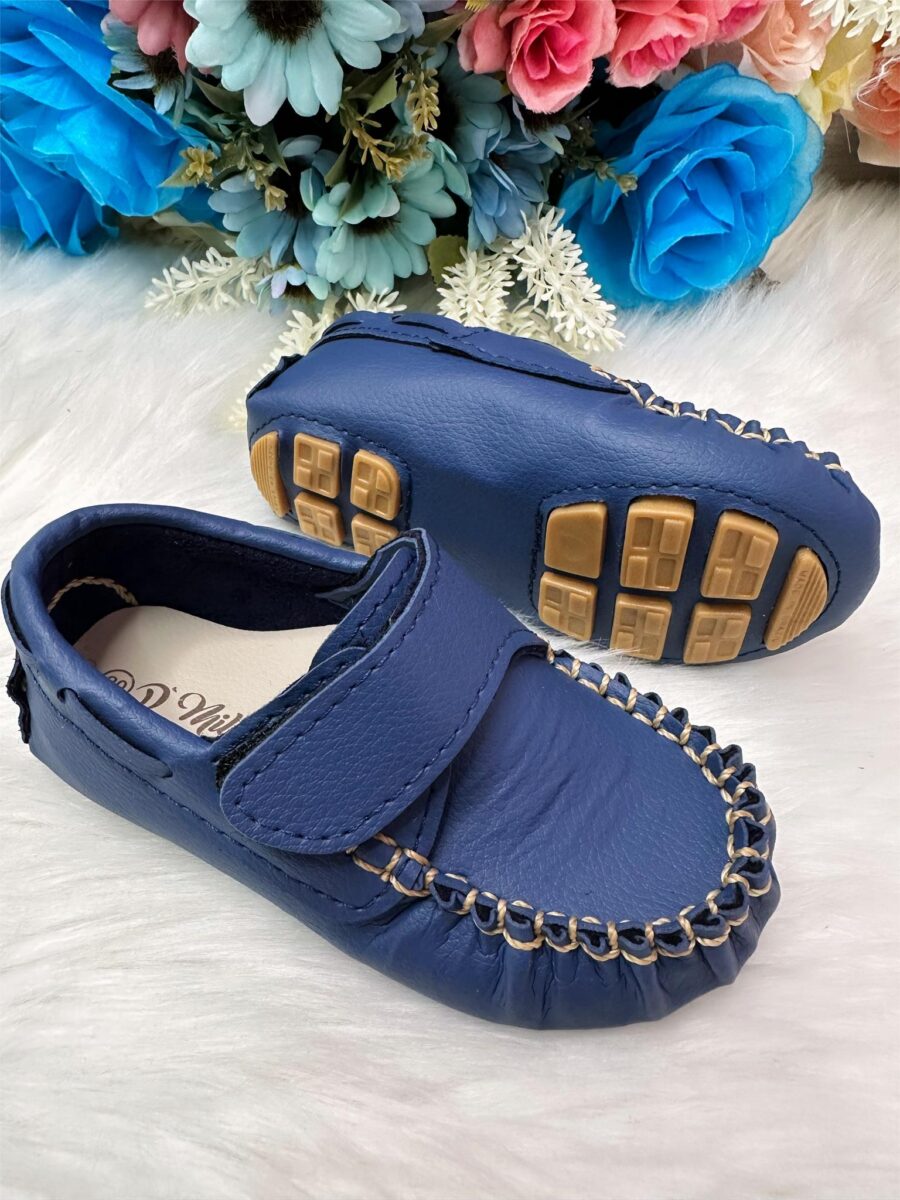 Mocassim Infantil Azul Marinho com Velcro