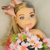 Tiara Infantil Maxi Nó Rose com Pérolas