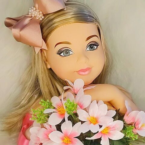 Tiara Infantil Maxi Nó Rose com Pérolas