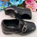 Sapato Social Infantil Menino Preto Fosco com Fivela