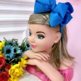 Tiara Infantil Maxi Nó Azul Royal Gorgurão