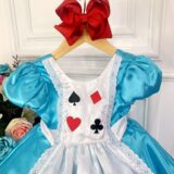 Vestido Infantil Alice no País das Maravilhas Festa
