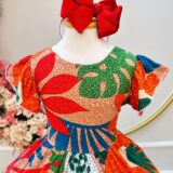 Vestido Infantil Florido Colorido Primavera Verão