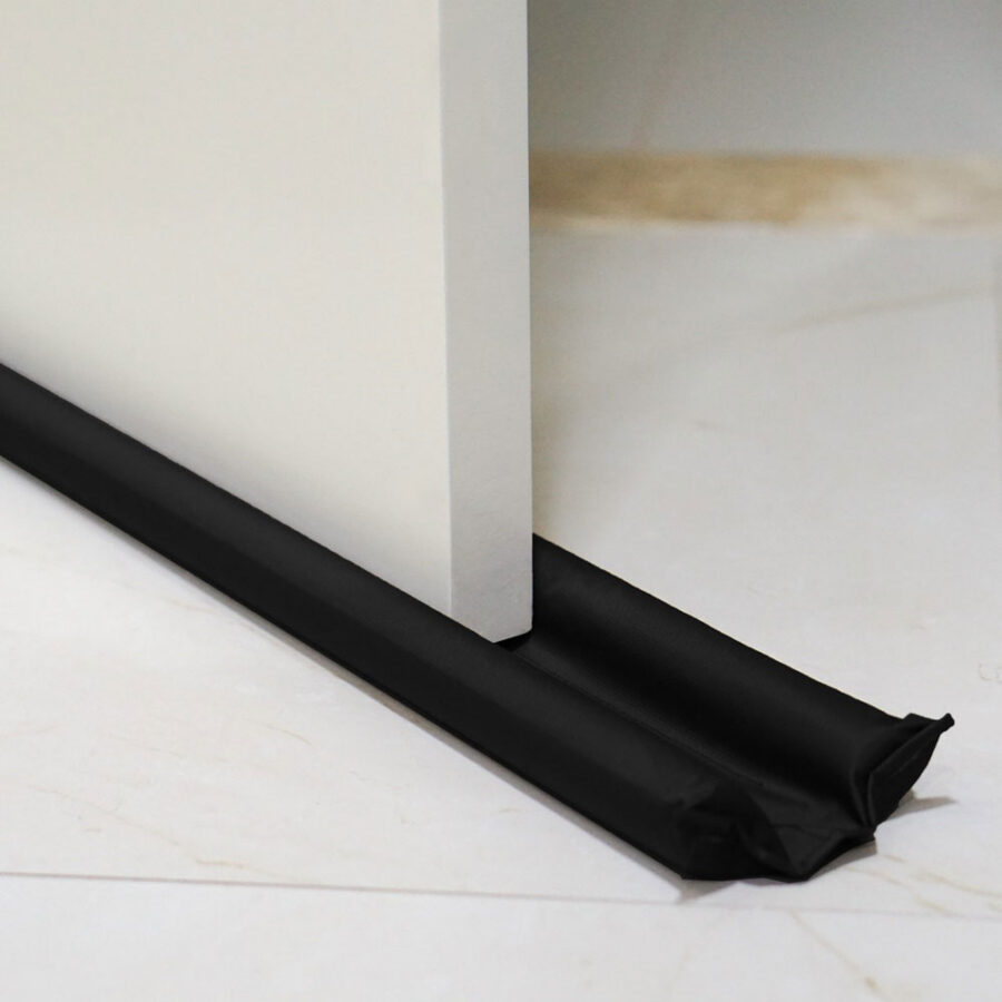 Veda Porta Protetor Duplo 90 cm Impermeável Preto