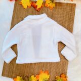 Casaco Infantil de Lã Teddy Forrado Branco