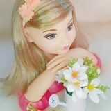 Faixinha de Cabelo Bebê Meia de Seda com Aplique de Flores