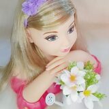 Faixinha de Cabelo Bebê Meia de Seda com Aplique de Flores