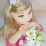 Faixinha de Cabelo Bebê Meia de Seda com Aplique de Flores