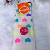 Meia Infantil Menina 3/4 com Fita de Cetim Várias Cores