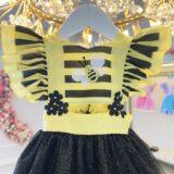 Romper Bebê Abelhinha com Asa e Apliques Luxo