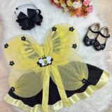 Romper Bebê Abelhinha com Asa e Apliques Luxo
