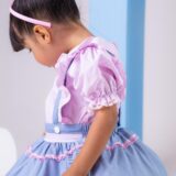 Conjunto Infantil Fazendinha Salopete Jeans e Blusa Xadrez