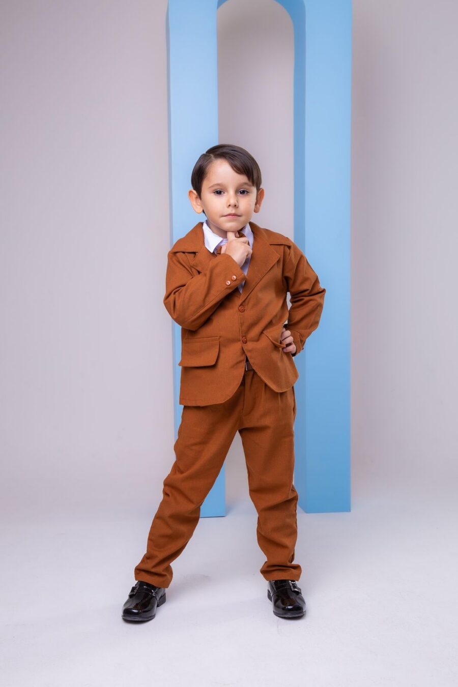Terno Infantil Miss Cherry Pedro Caramelo Gravata Borboleta