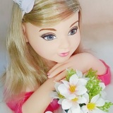 Faixinha de Cabelo Bebê com Laço Florzinha e Strass