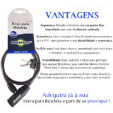 Cadeado para Bicicleta Cabo de Aço 60 cm com 2 Chaves