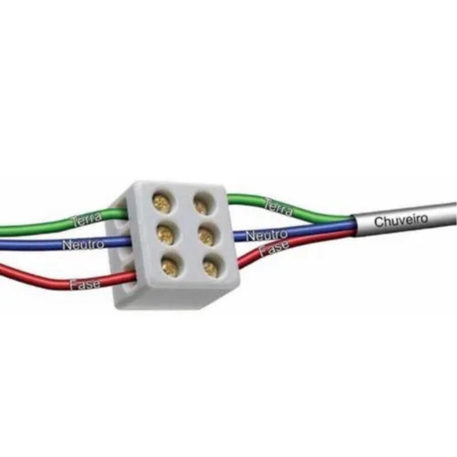 Conector Tripolar Porcelana 10 mm² 25A Brasforte 1426-FQ