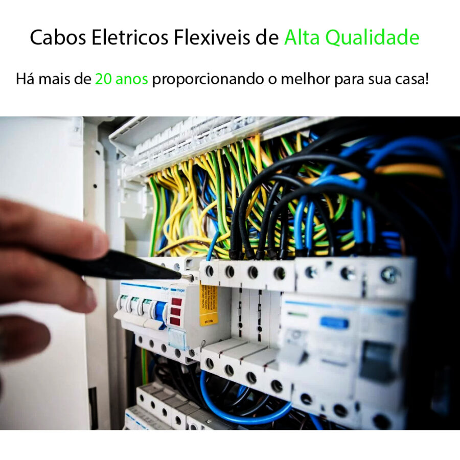 Fio Elétrico Flexível 6,0 mm 750 V Rolo 25 Metros