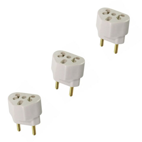 Kit 3 Adaptadores de Tomada Bob Love 10A 20A 2P e 2P+T