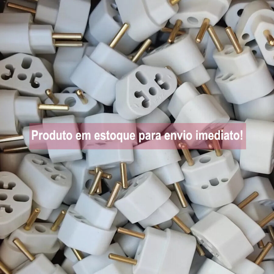 Kit 3 Adaptadores de Tomada Bob Love 10A 20A 2P e 2P+T