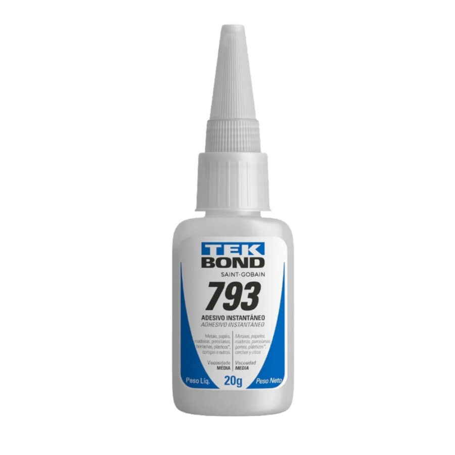 Kit 2 Colas Instantâneas Tek Bond 793 20 g Cianoacrilato